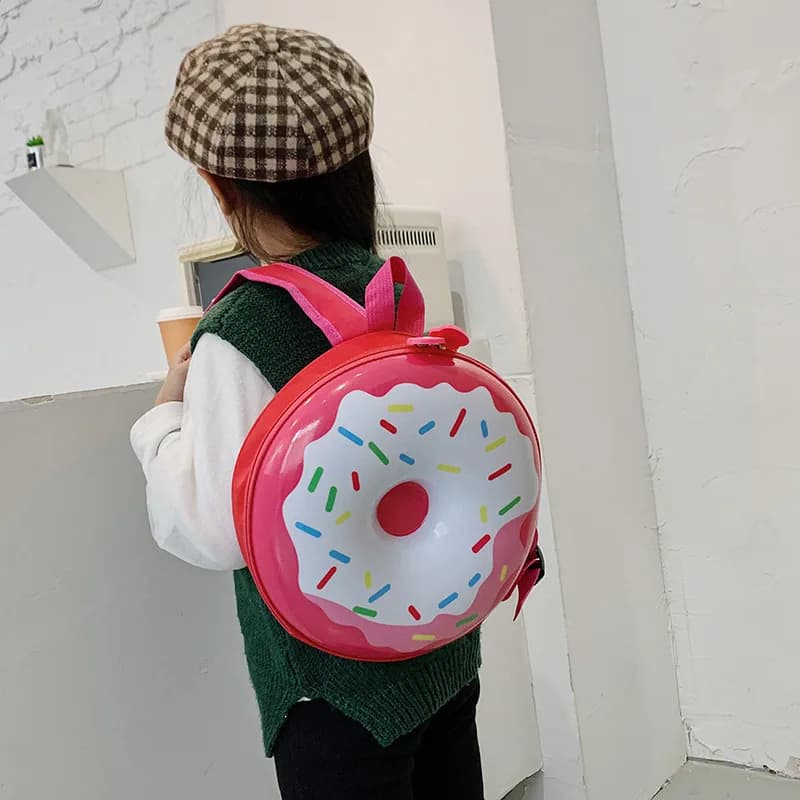 Zaino per bambini del fumetto borsa a guscio d'uovo per ciambella carina zaino per bambini dell'asilo divertente zaino per ragazze dei ragazzi