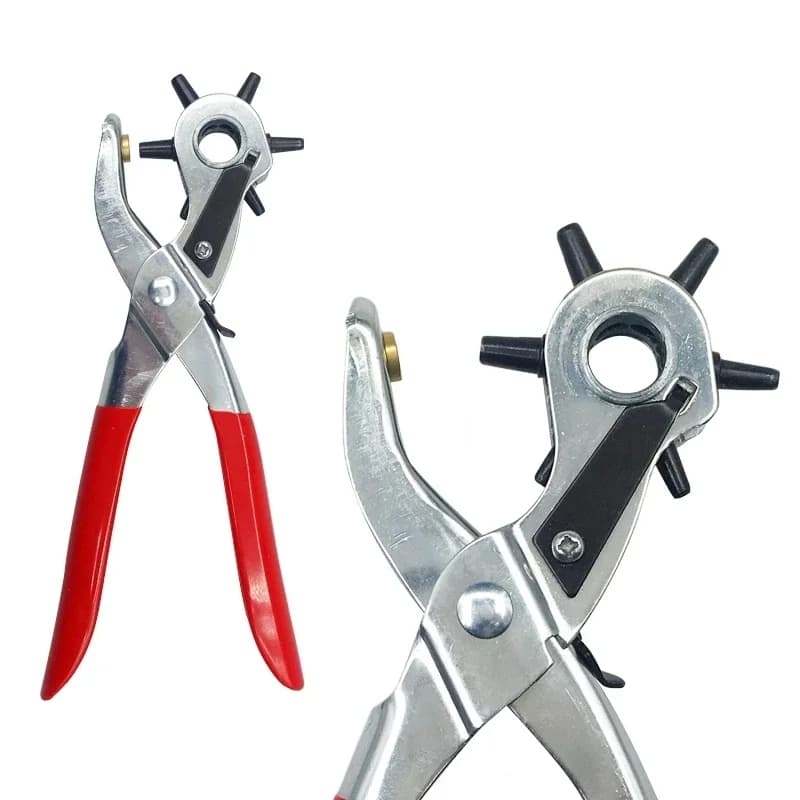 Cintura in pelle Perforatrice Pinza Occhiello Puncher Revolve Macchina da cucire Borsa Setter Strumento Cinturino Cinturino per uso domestico Lavorazione della pelle