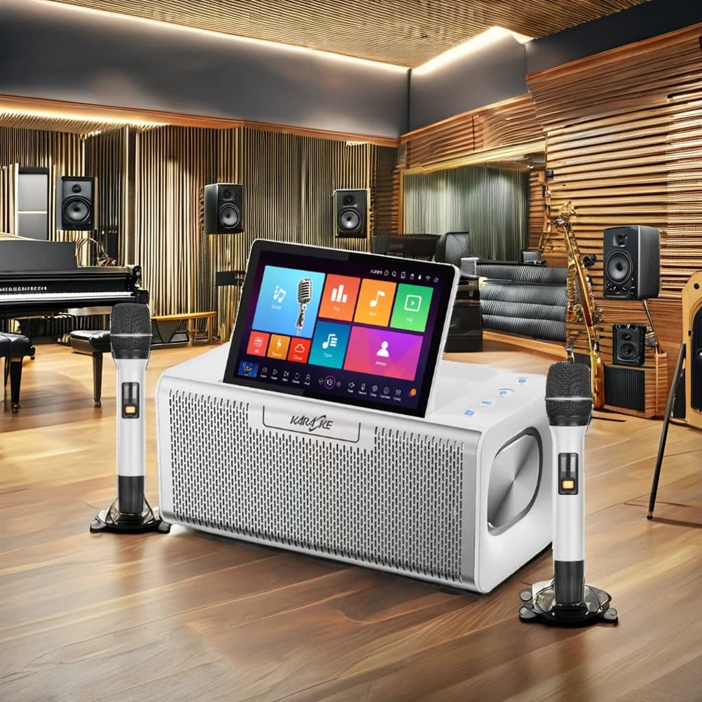 All In One Touch Screen Wireless Smart KTV Karaoke Machine with Bluetooth Speaker Android System for Home Party Outdoor Event