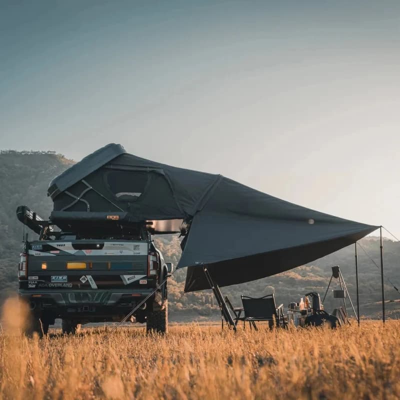 3-4 Person Hard Shell Rooftop Tent Waterproof Outdoor Camping Tent Set For 4x4 Overland