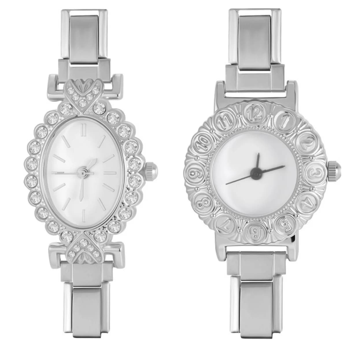 Fashion Design Italian Elastic Charms Stainless Oval Round Watch DIY 9MM Width High Quality Shiny Bracelet Bangle Friend Gifts