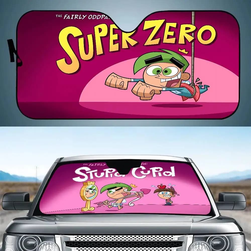 Cartoon The Fairly OddParents Finestrino dell'auto Parasole Parabrezza Protezione anti-UV Parabrezza anteriore posteriore Blocco di copertura Visiera