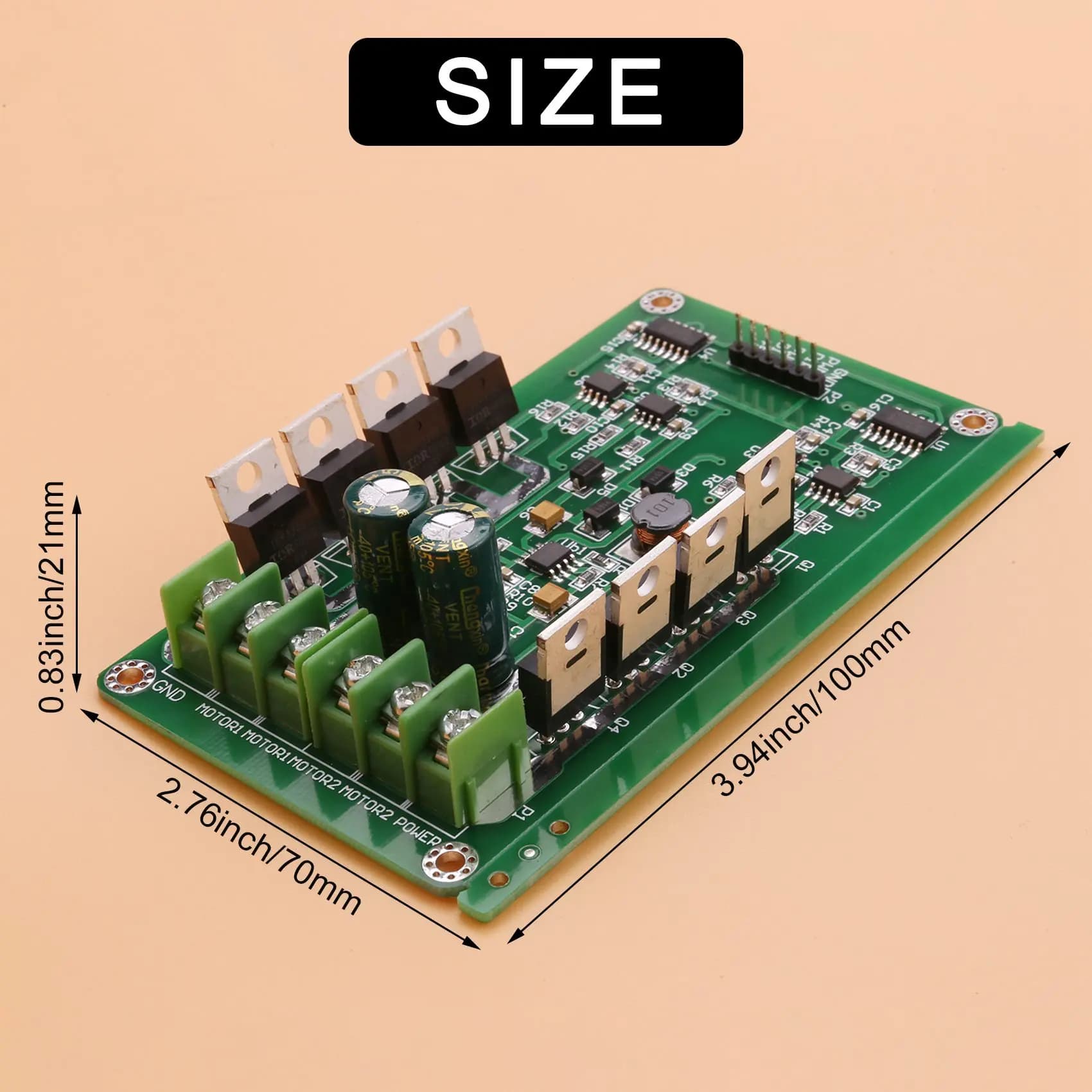 Modulo Driver Motore DC Dual A28Q-H-Bridge PWM, 3-36V 15A Picco 30A IRF3205, Scheda di Controllo ad Alta Potenza per Arduino, Robot, Auto Smart