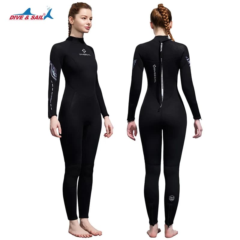 Muta Women's 3mm Neoprene Dive Wet Suit for Cold Water Complete Thermal Bathing Costume for Adults Snorkel Scuba Diving Suits