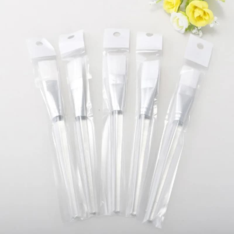 5 pieces of transparent crystal mask brushes for beauty salon, soft brushes for hair mask, facial brushes, spa brushes, small brushes