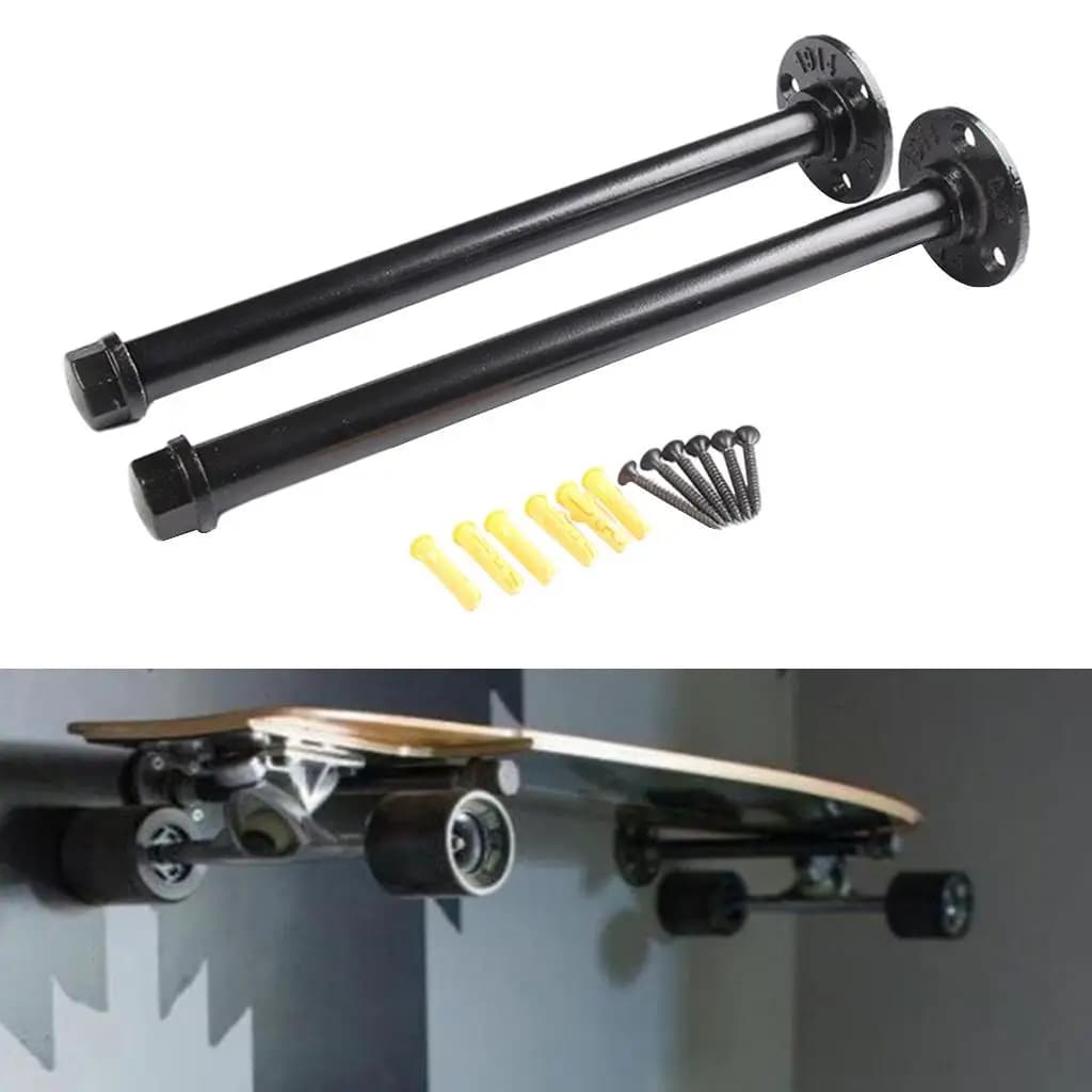 Espositore per rack per montaggio su gancio da parete per skateboard per tutte le schede