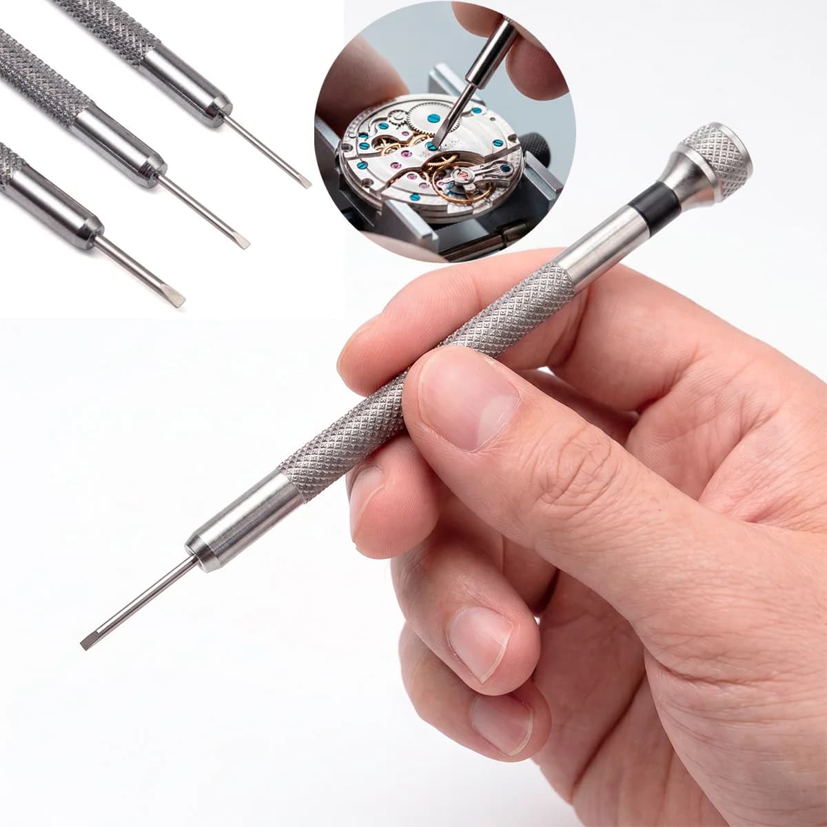 high quality 8-Piece Flat Small Screwdriver Set for Watch Repair and Maintenance; Precision Tool for Professional Watchmakers