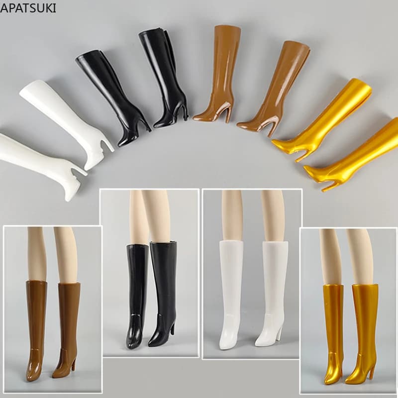 Fashion High Heel Shoes For 11.5" Girl Doll Long Boots For 1/6 Dollhouse Dolls Accessories Kids Toys