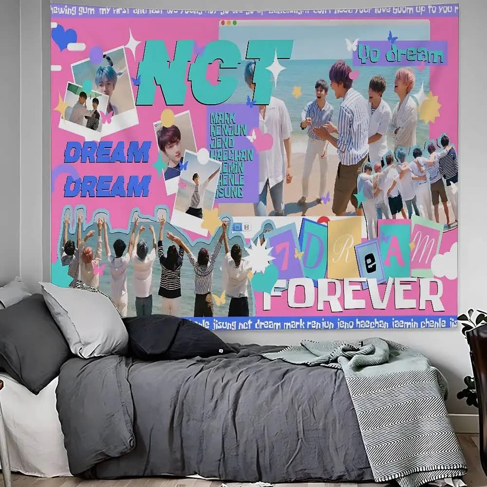 Nuovo Kpop N-Nct D-Dream stampato grande arazzo da parete appeso tarocchi hippie tappeti da parete dormitorio arte decorazioni per la casa