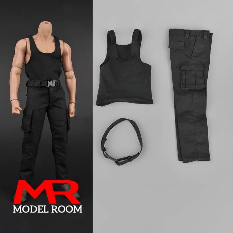 ZYTOYS ZY16-12 1/6 Maschio Nero Combattimento Veterinario Pantaloni Cintura Set Vestiti Modello Misura 12 ''B005 Soldato Action Figure Corpo Bambole