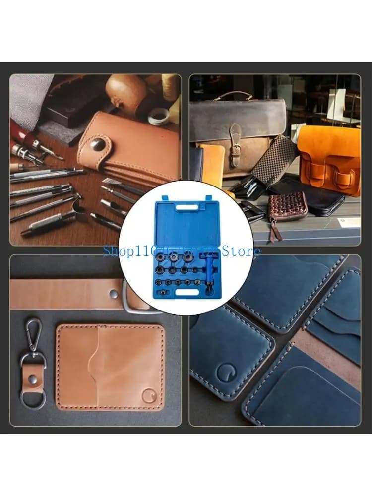5asd leather punching set 3/16" 1 3/8" cable punching set with ergonomic handle