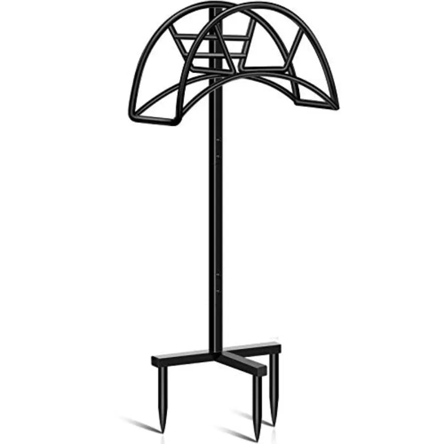 Supporto per Tubo da Giardino in Metallo Staccabile, Porta Tubo Autoportante per Tubi da 150 Piedi, Resistente