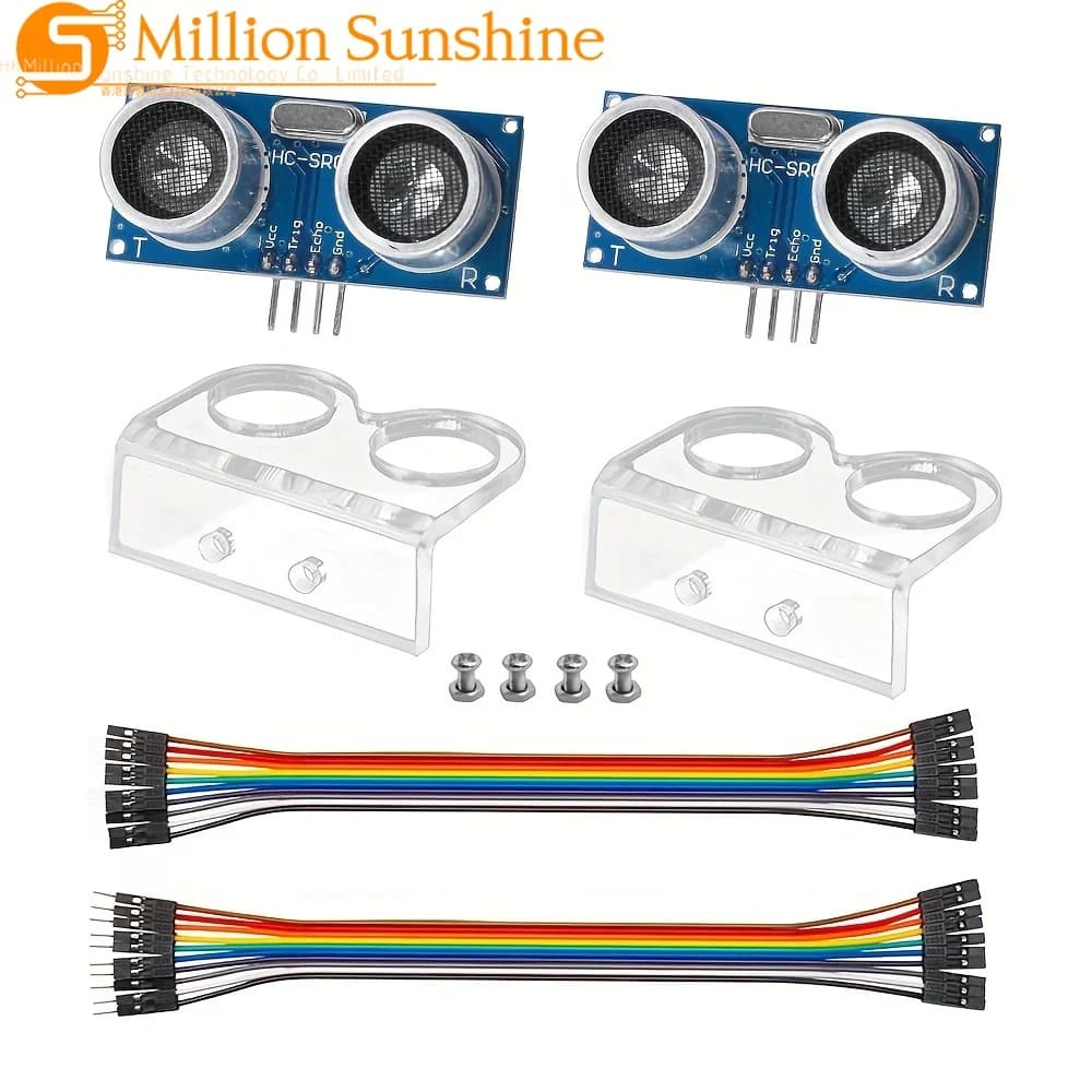 2 Pezzi Modulo Sensore Ultrasonico HC-SR04 per Arduino R3 MEGA Mega2560 Ductile Nano Robot XBee ZigBee (2 Pezzi HC-SR04)