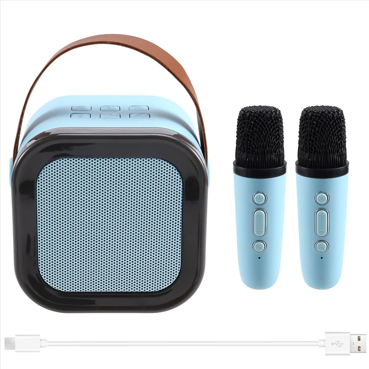 【Nuovo buono dell'utente!】 Altoparlante Bluetooth wireless K12 multifunzione con 2 microfoni Lettore musicale portatile RGB Macchina per karaoke