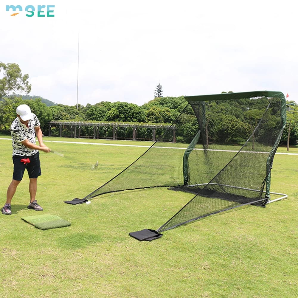 Gabbia per pratica da golf professionale per interni ed esterni da 8'w 7'6 "h con rete con telaio in acciaio Rete di ritorno per palline multi-sport