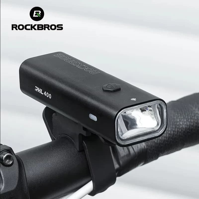 ROCKBROS Luce per bici 200/400/600/800/1000/1500LM Tipo-C Ricarica Lampada anteriore per bicicletta Faro per ciclismo Alluminio IPX6 Impermeabile