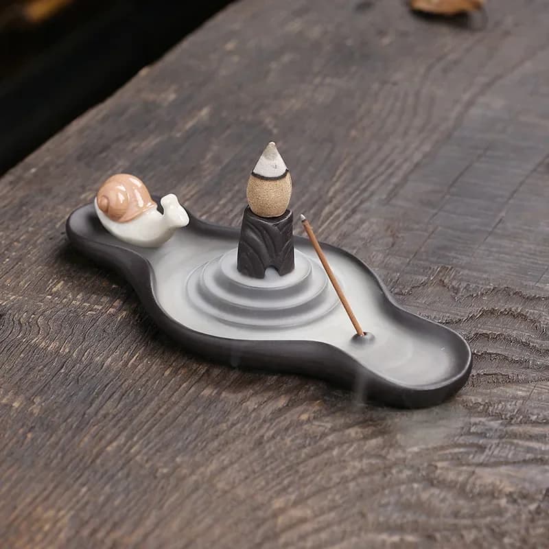 1 pz, Water Ripple 3 in1 porta bastoncini di incenso Set di coni di incenso per sala da meditazione, casa, Yoga, ufficio (senza incenso)