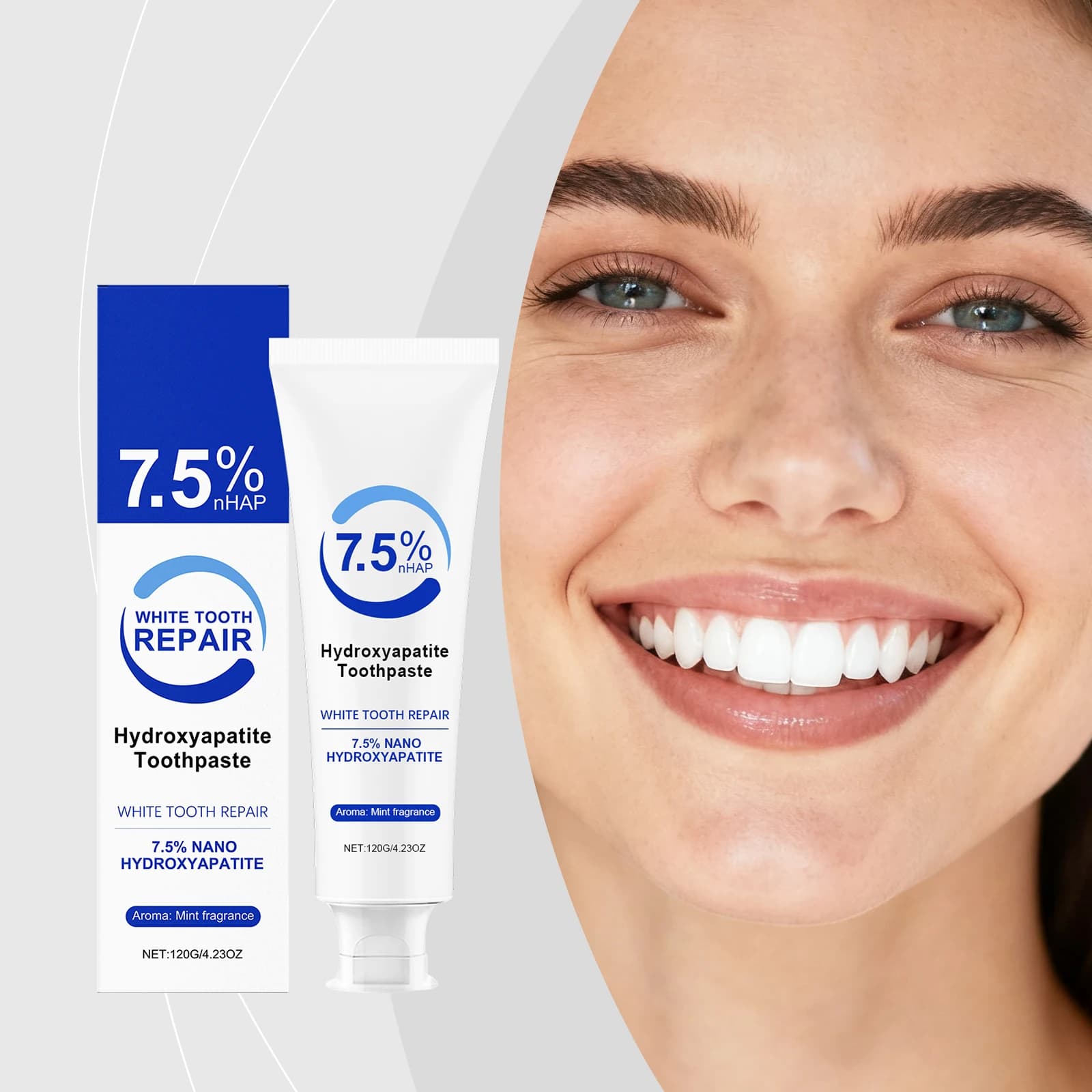 Dentifricio Whitening for Daily Oral Hygiene, Delicate Cleaning, Macchie Removal, Fresh Food, Tooth Care, Natural Whitening