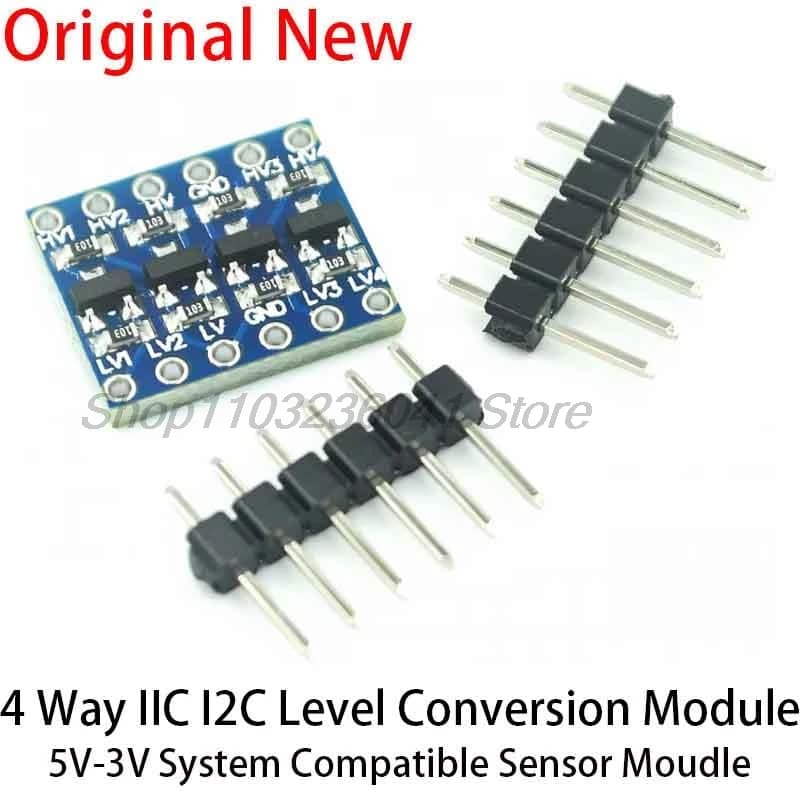 10PCS 4 Canali IIC I2C Livello Logico Shifter Modulo Bidirezionale Passi In Sicurezza Imbottiture Convertitore di Livello da 3 V a 5 V per Arduino
