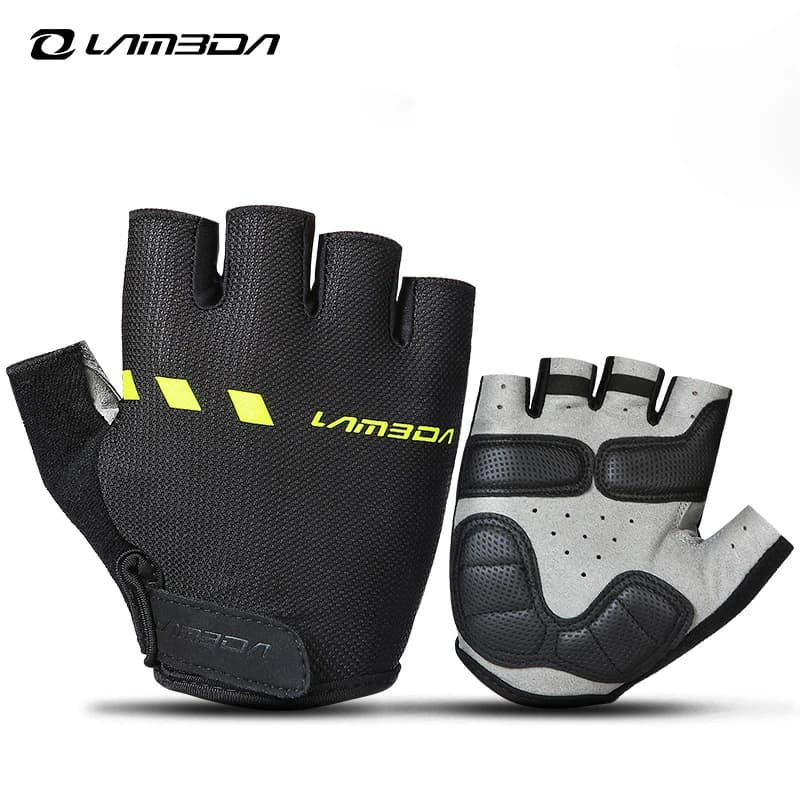 LAMEDA Guanti mezze dita da ciclismo Uomo Donna Estate Traspirante Antiscivolo Assorbimento degli urti Resistente all'usura Accessorio per bici da strada MTB