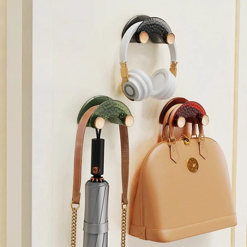 Arched Hook High Appearance Level Office and Household Hanging Bag Headphone Stand Miscellaneous Storage Non Perforated Shelf