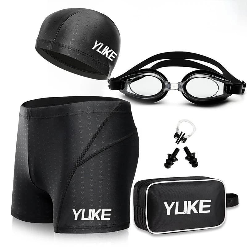 Men's swim shorts for myopia waterproof swim glasses competition sunglasses bag for caps slip swimwear 2023 men's swimsuits