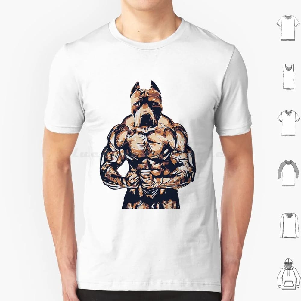 Muscolare Pitbull T Shirt Uomo Donna Bambini 6xl Muscolare Pitbull Dog Army Guinzaglio Americano Bully Bodybuilding Forza
