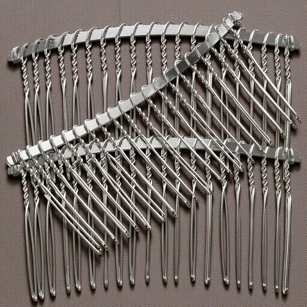 3Pcs Bridal Veil Comb Metal Hair Clip 20 Teeth Loop for Wedding Headpiece DIY Craft Hair Accessory