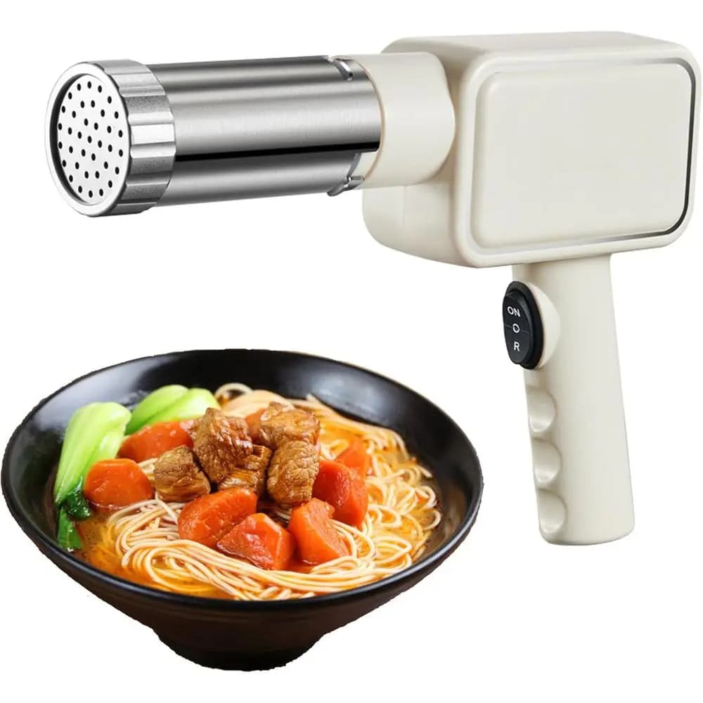 Portable Electric Pasta Maker Machine, Kitchen Pasta Maker with 5 Molds, Handheld Automatic Pasta Gun, Pasta Noodle Ramen Maker