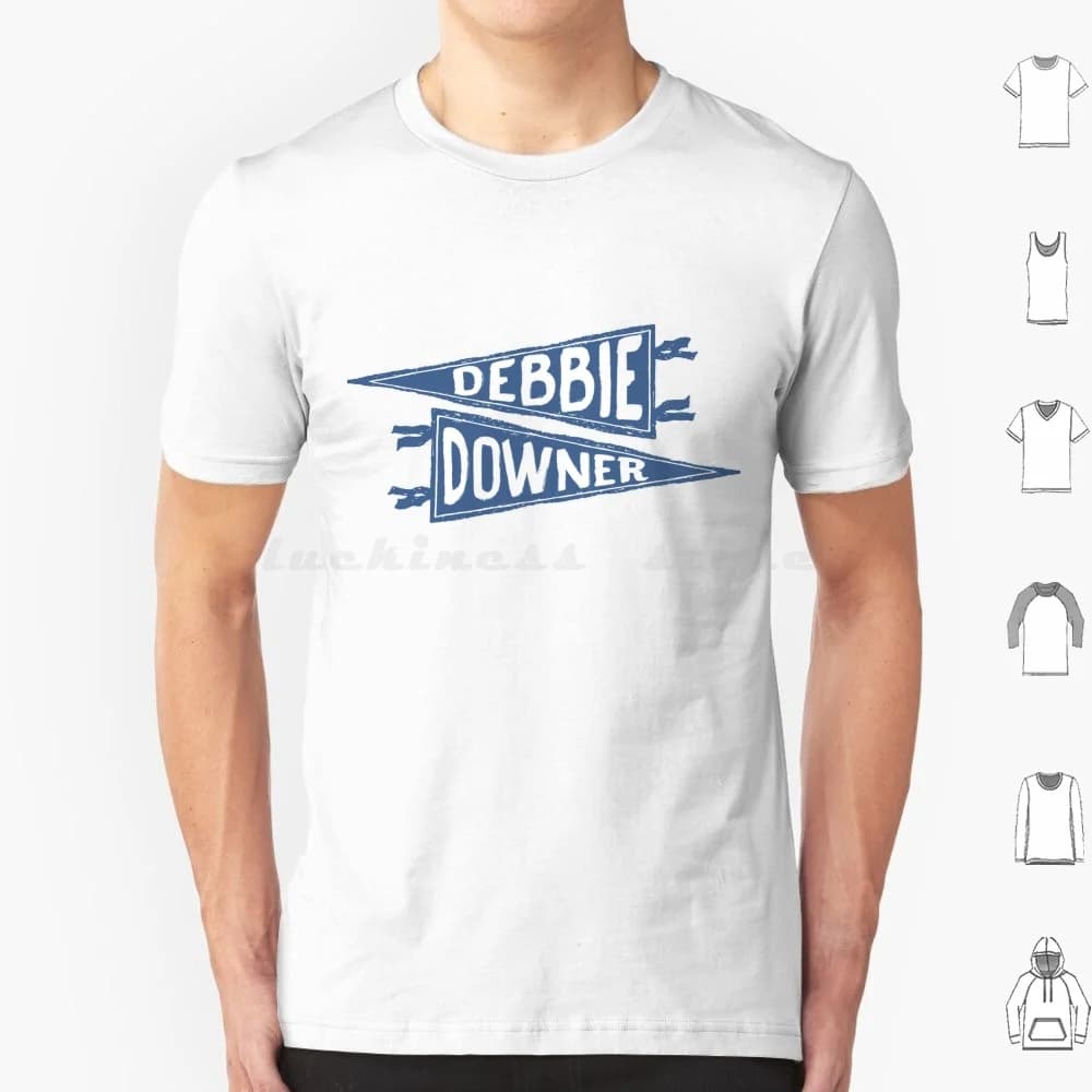 Maglietta Debbie Downer taglia grande 100% cotone Debbie Downer Feminist Stay Home Club Killjoy Girl Power Cry Baby Saturday Night