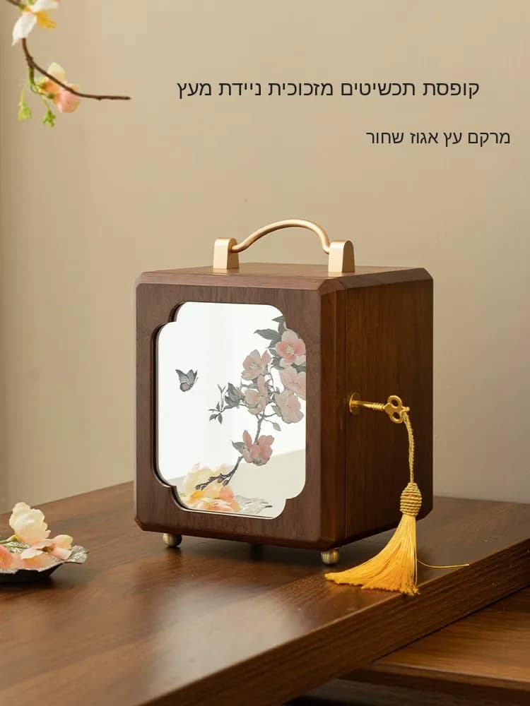 Wooden Jewelry Storage Box with Lock Gold Necklace Box High End Elegant Practical New Wedding Birthday Gift Nordic Country Brand