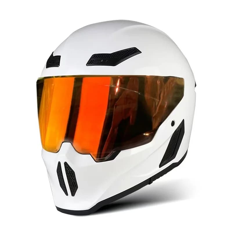 Retro Motorcycle Helmet, Men's Cruise Bike Helmet Integral Helmet Woman Retro For All Seasons Road Bike Safety