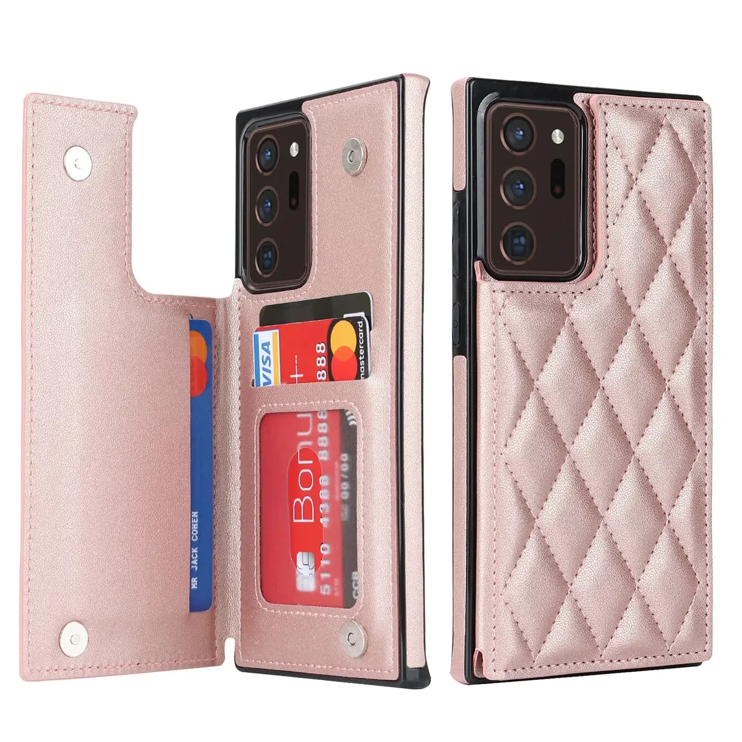 For Samsung Galaxy Note 10 Plus Note 20 Ultra case, Flip Folio luxury leather wallet protective case and easel cover