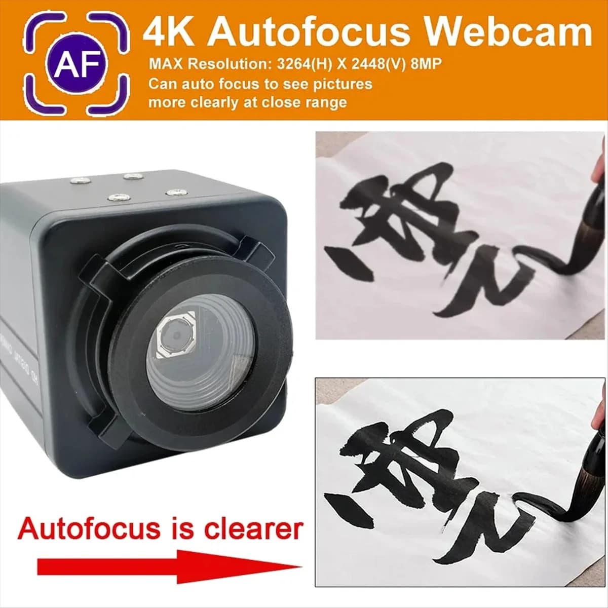 B13C Industriale 4K USB Webcam PC Laptop Video 8MP Autofocus Fotocamera USB Sensore IMX179 OTG UVC Plug & Play