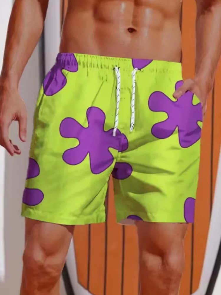Pantaloncini da bagno 3D Anime Summer New Patrick Star ad asciugatura rapida, pantaloncini da spiaggia per uomo e donna, pantaloncini hip hop, abbigliamento da spiaggia