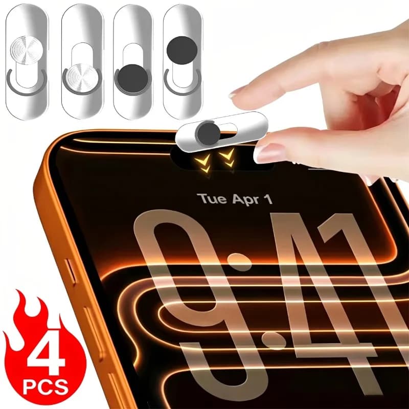 1-4PCS Front Camera Protector Privacy Webcam Slide Sticker for iPhone 17 16 15 14 Pro Max 17e Ultra-Thin Camera Security Covers