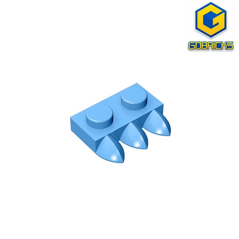 Parti MOC GDS-871 piastra, modificata 1x2 con 3 denti compatibile con lego 15208 giocattoli per bambini assemblano Building Blocks Tech