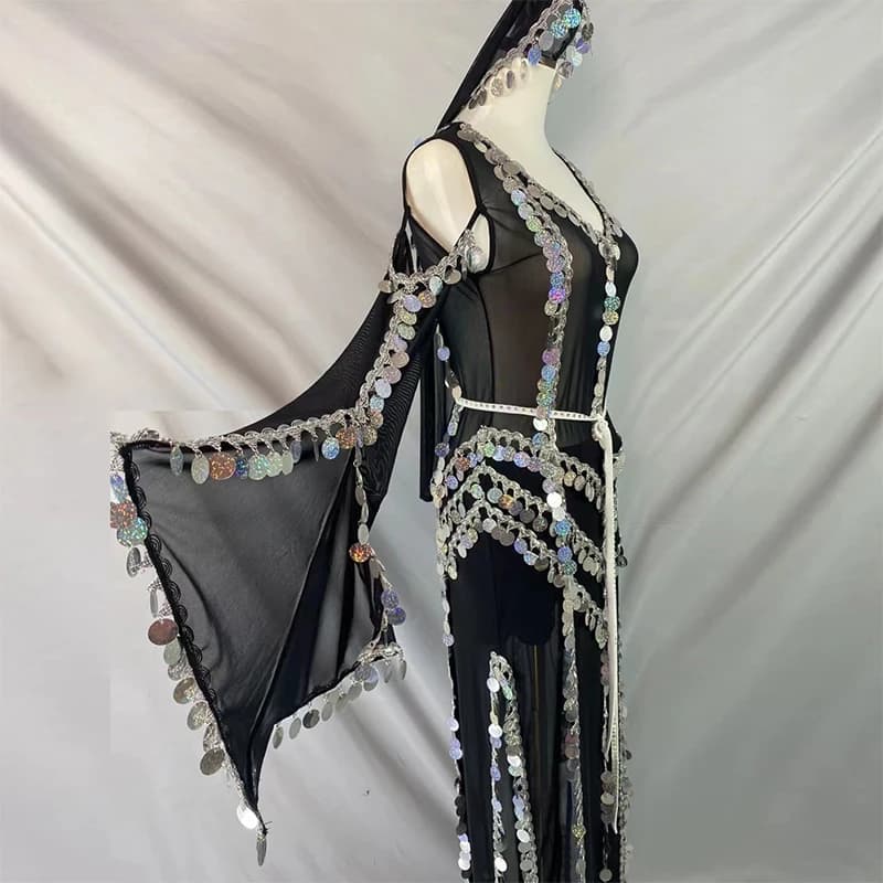 Children's belly dance competition costumes custom adult belly dance dresses Set oriental Folk Balady Saidi Shabby Skirt dresses