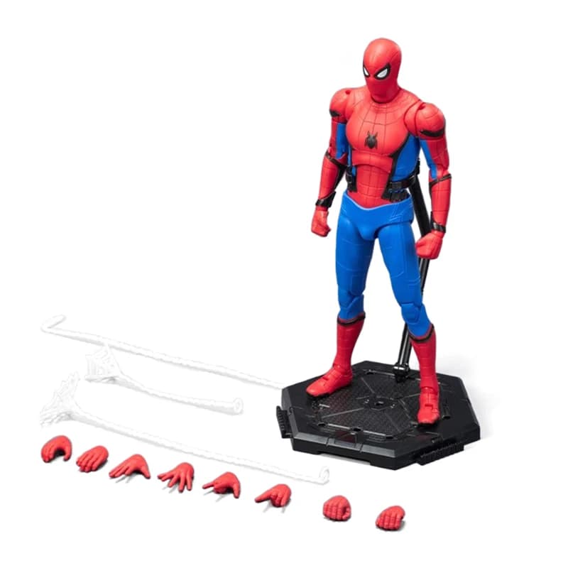 Fondjoy Spider-Man Stark Suit, Modello Assemblabile con Articolazioni Mobili, Scala 1/12, Action Figure in Materiale ABS, Kit Modellino, Regalo di Compleanno, Giocattolo
