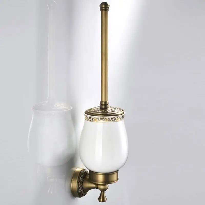 652F Respuglio spazzola per toilette decorativo con soluzione stoccaggio del spazzola per servizi igieniche resistenti
