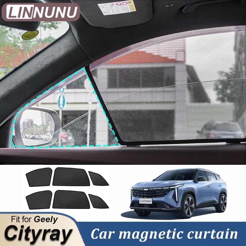 LINNUNU Per Geely Cityray Auto Parasole Scudo Magnetico Finestrino Laterale Posteriore Visiera Parabrezza Anteriore Tenda Boyue Accessori Freschi