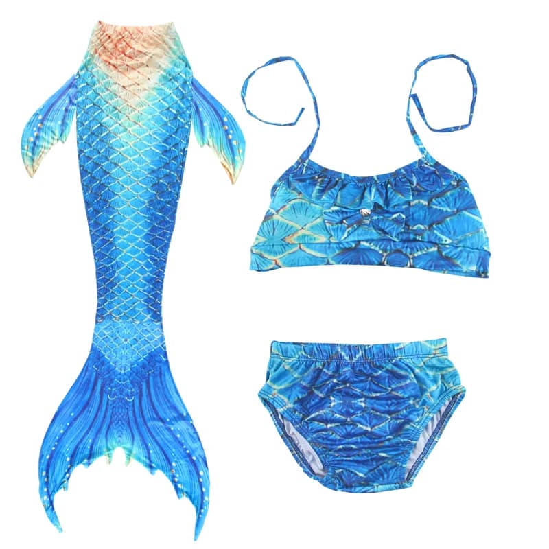 Bambini coda di sirena per ragazze Costume da bagno bambini il Costume da sirena Costume da bagno Bikini da spiaggia per il nuoto senza pinne