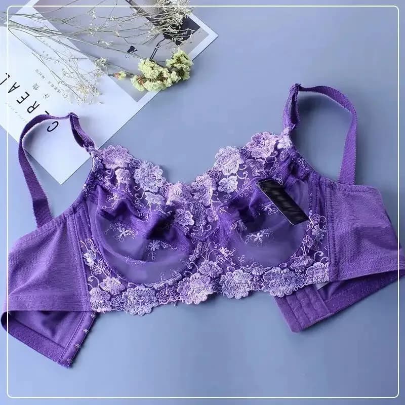 Reggiseni trasparenti per donna Bralette in pizzo ultra sottile con ferretto Push Up Plus Top di grandi dimensioni Bh Estate 34 36 38 40 42 44 46 EFG Cup
