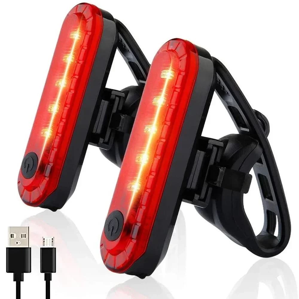 Rechargeable USB Rechargeable LED Rear Light Red Bicycle Light Bicycle Safety Night Guide Lighting Bicycle Rear Lights
