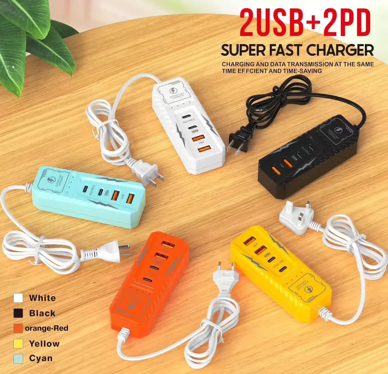 Presa per caricabatterie USB Tipo C Multi porte Presa multipla per telefono a ricarica rapida per iPhone 15 16 Xiaomi Samsung Caricatore da muro con spina EU/US/UK