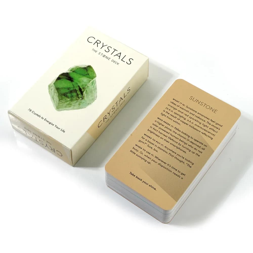 1 pz Mazzo Tarocchi Cristalli La Pietra Tarocchi Carte A 78 Mazzo Oracle Visioni Inglese Divinazione Edizione Borad Giocare Giochi