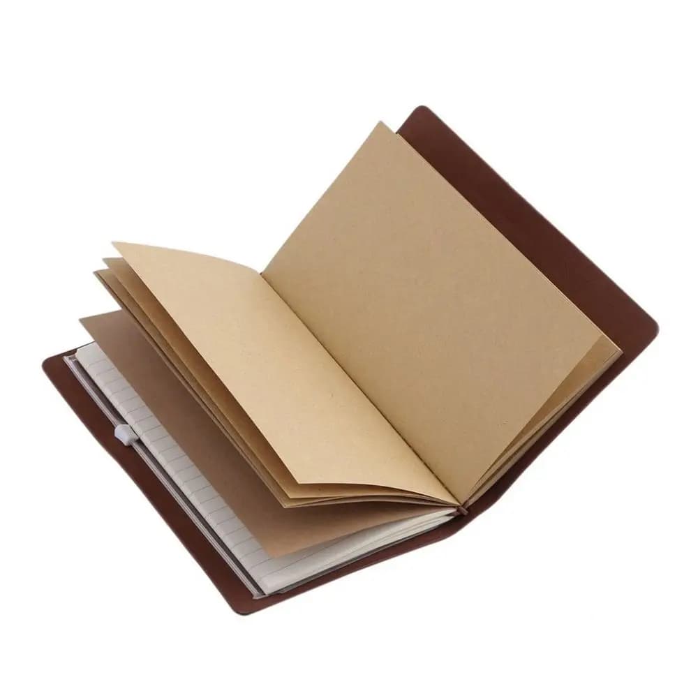 DIY Office Handmade Cover School Supplies Notepad Gifts Diary Book Daily Organizer Leather Travel Book Journal Booklet Notebook