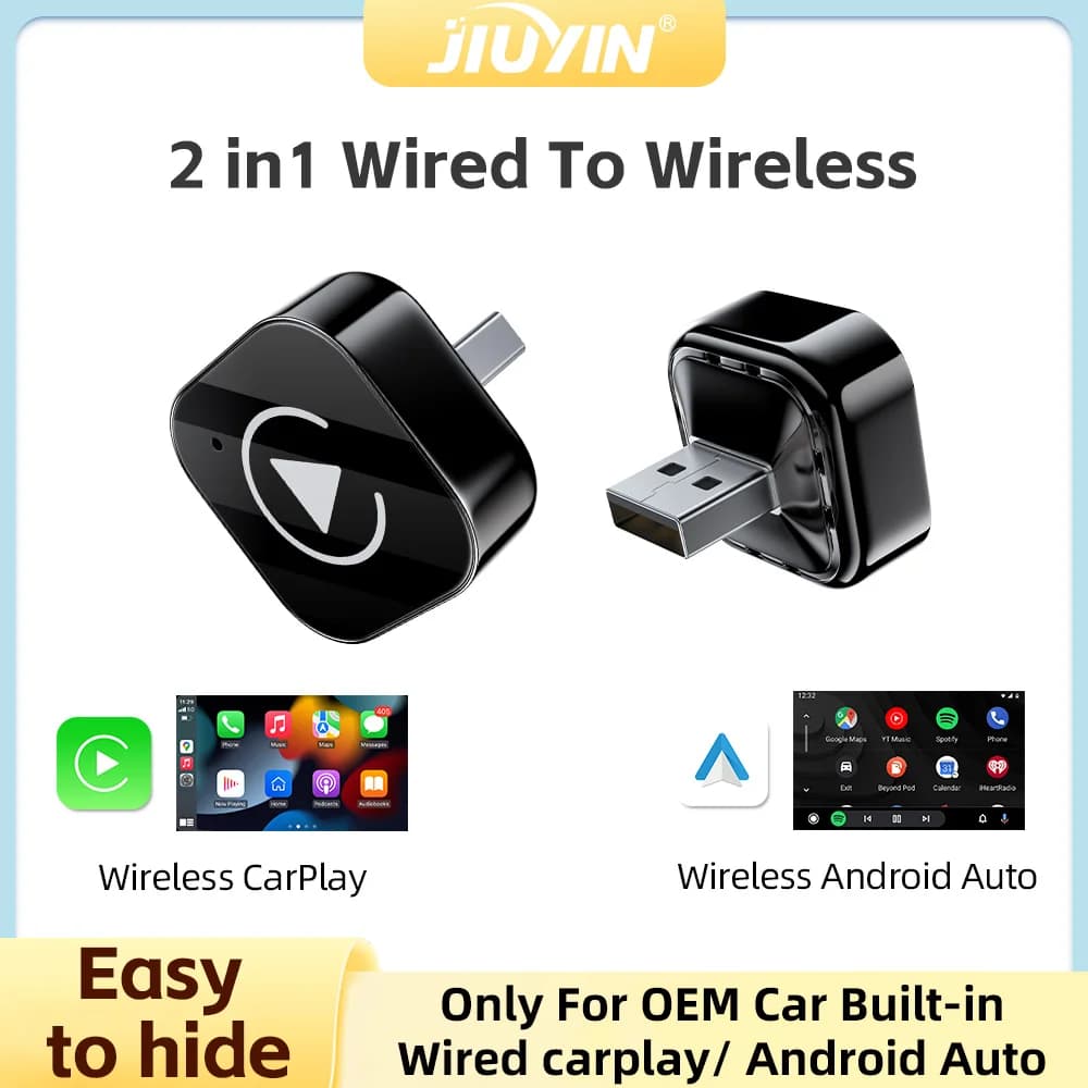 Adattatore wireless CarPlay Android Auto USB Smart Dongle Mini Box Plug And Play universale per VW per Toyota per BMW per Honda