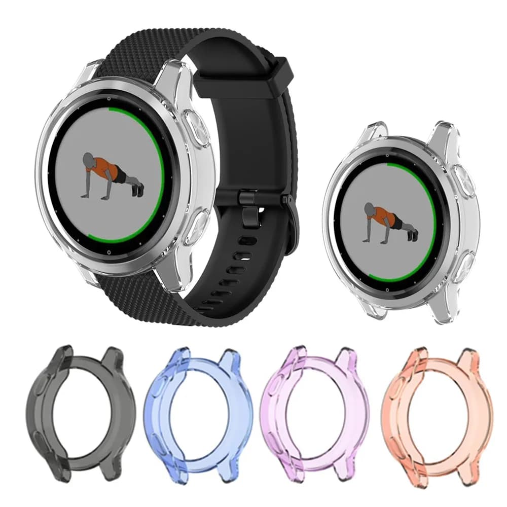 Custodia in TPU per Garmin Vivoactive 4S e Vivoactive 4 Smart Watch Cornice protettiva per Garmin Vivoactive 4 / 4S Guscio protettivo