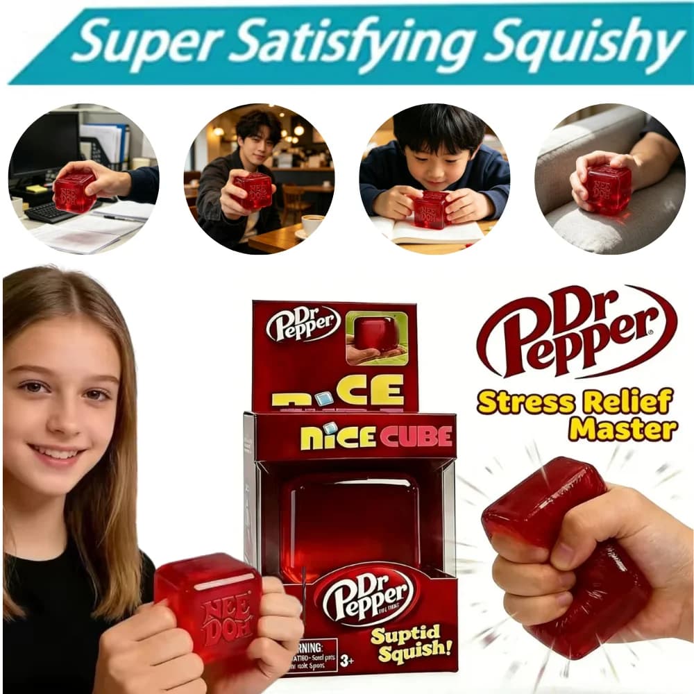 Giocattolo Antistress Colorato in TPR, Morbido Giocattolo Squishy con Glitter, Giocattolo Portatile per Alleviare l'Ansia, Regalo per Bambini